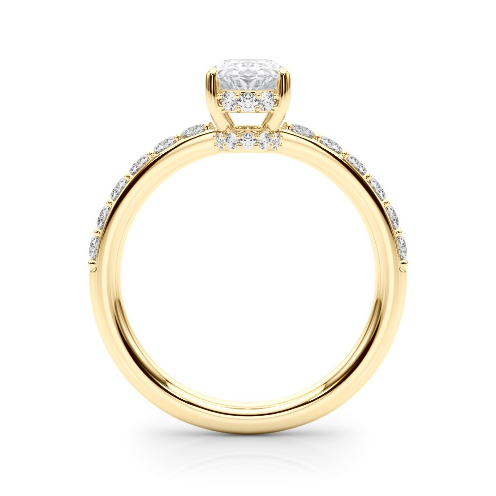 Alice Oval Hidden Halo Engagement Ring