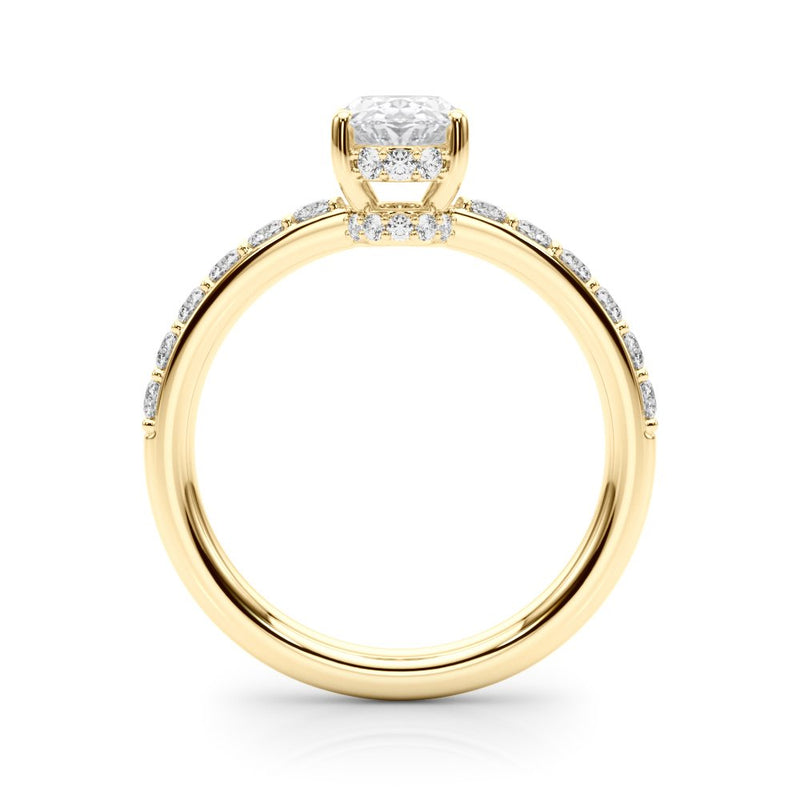Alice Oval Hidden Halo Engagement Ring