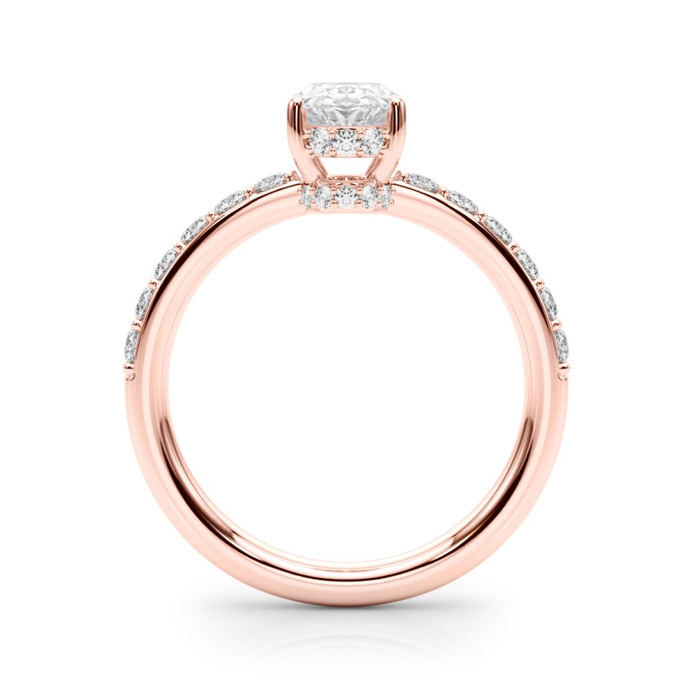 Alice Oval Hidden Halo Engagement Ring