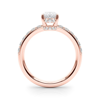 Alice Oval Hidden Halo Engagement Ring
