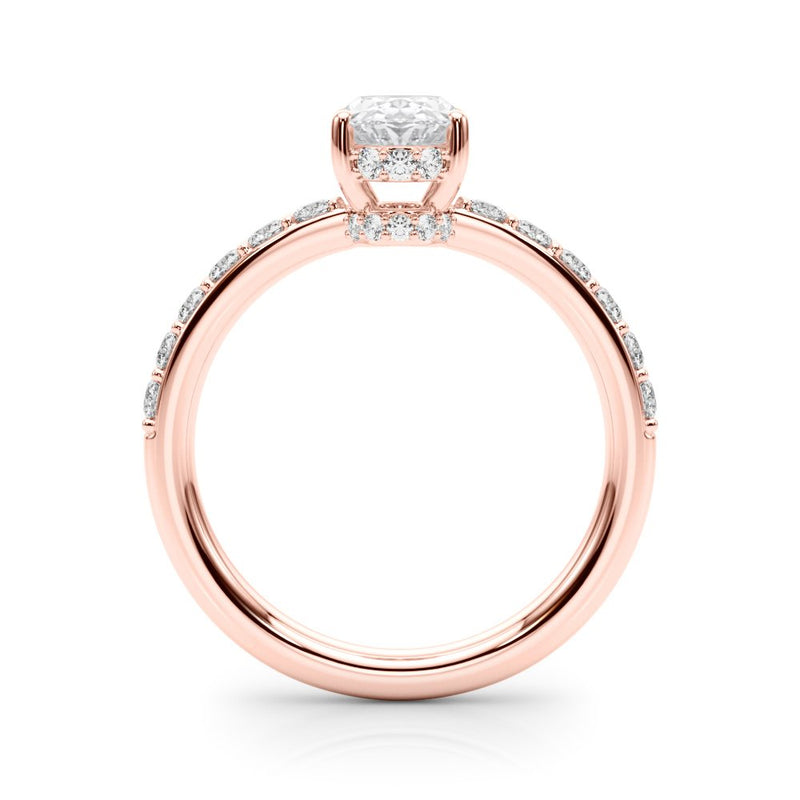 Alice Oval Hidden Halo Engagement Ring