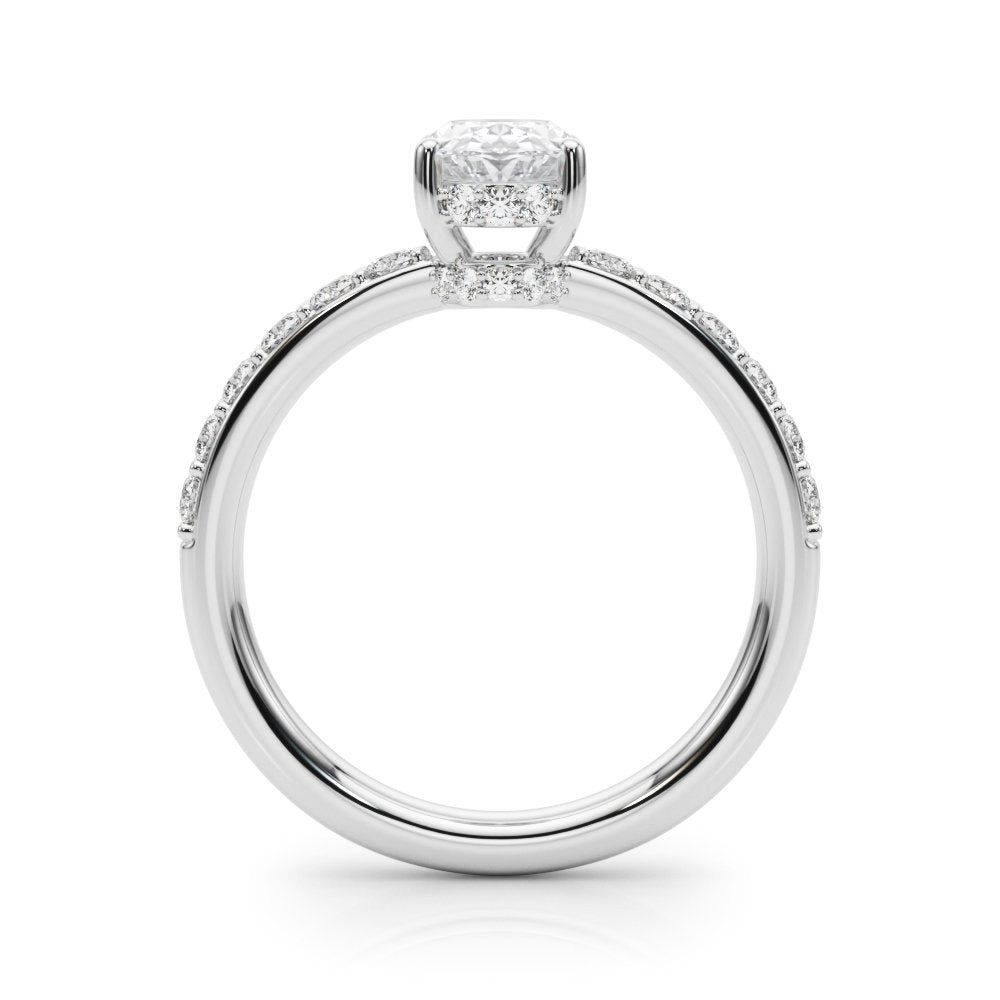 Alice Oval Hidden Halo Engagement Ring