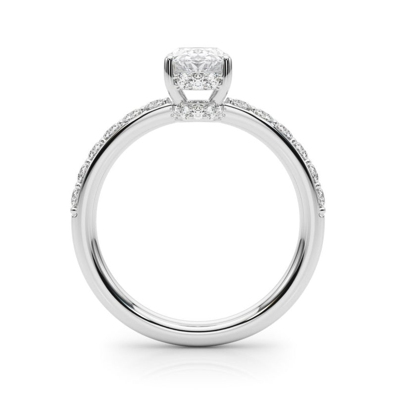 Alice Oval Hidden Halo Engagement Ring