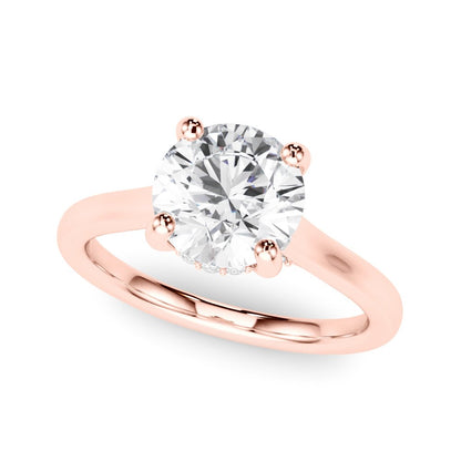 Clara Round Hidden Halo Engagement Ring