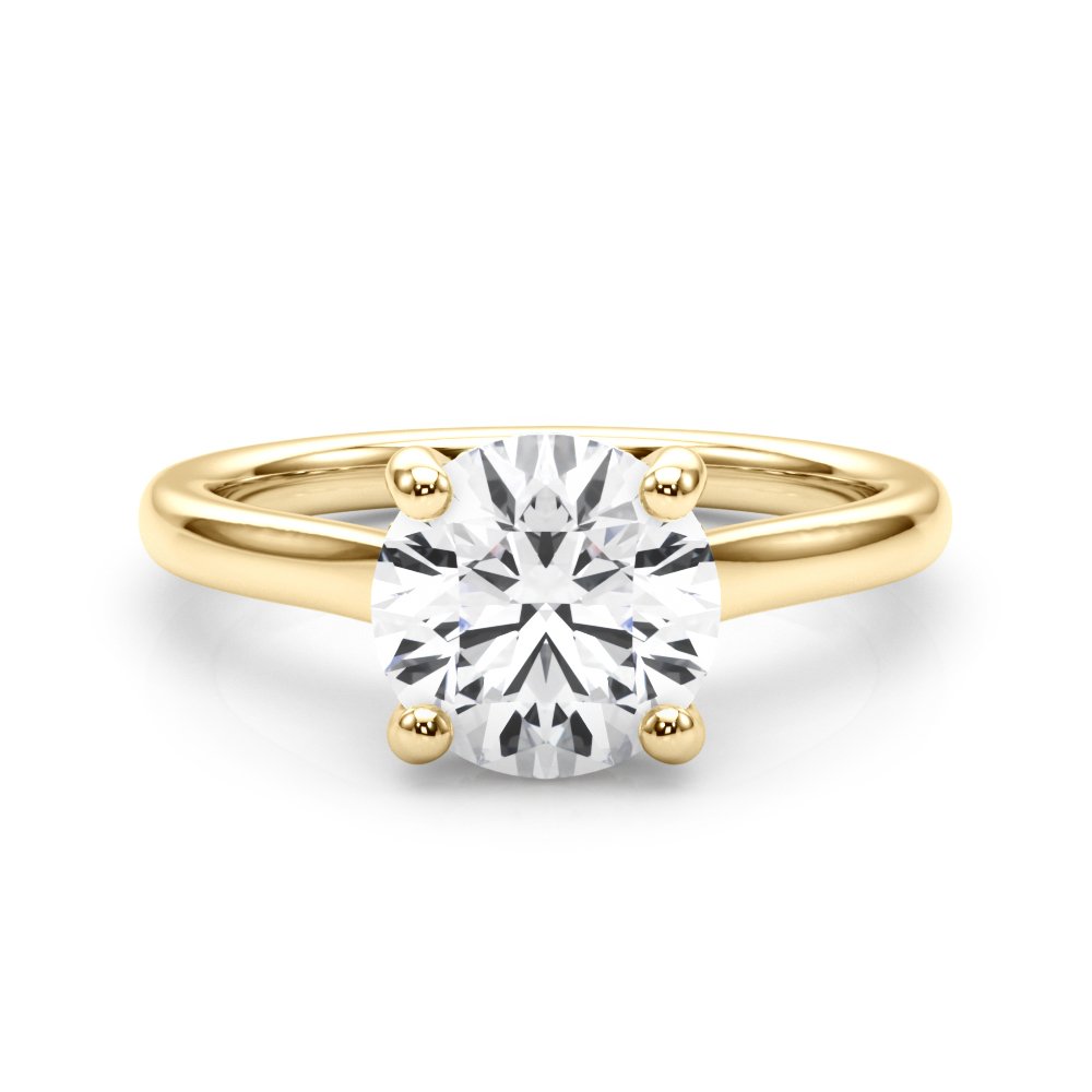 Clara Round Hidden Halo Engagement Ring