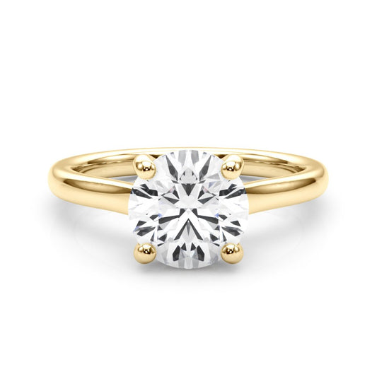 Clara Round Hidden Halo Engagement Ring