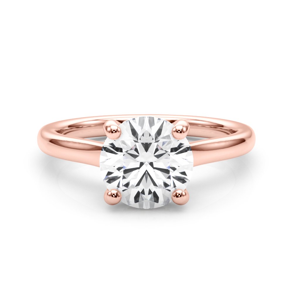 Clara Round Hidden Halo Engagement Ring