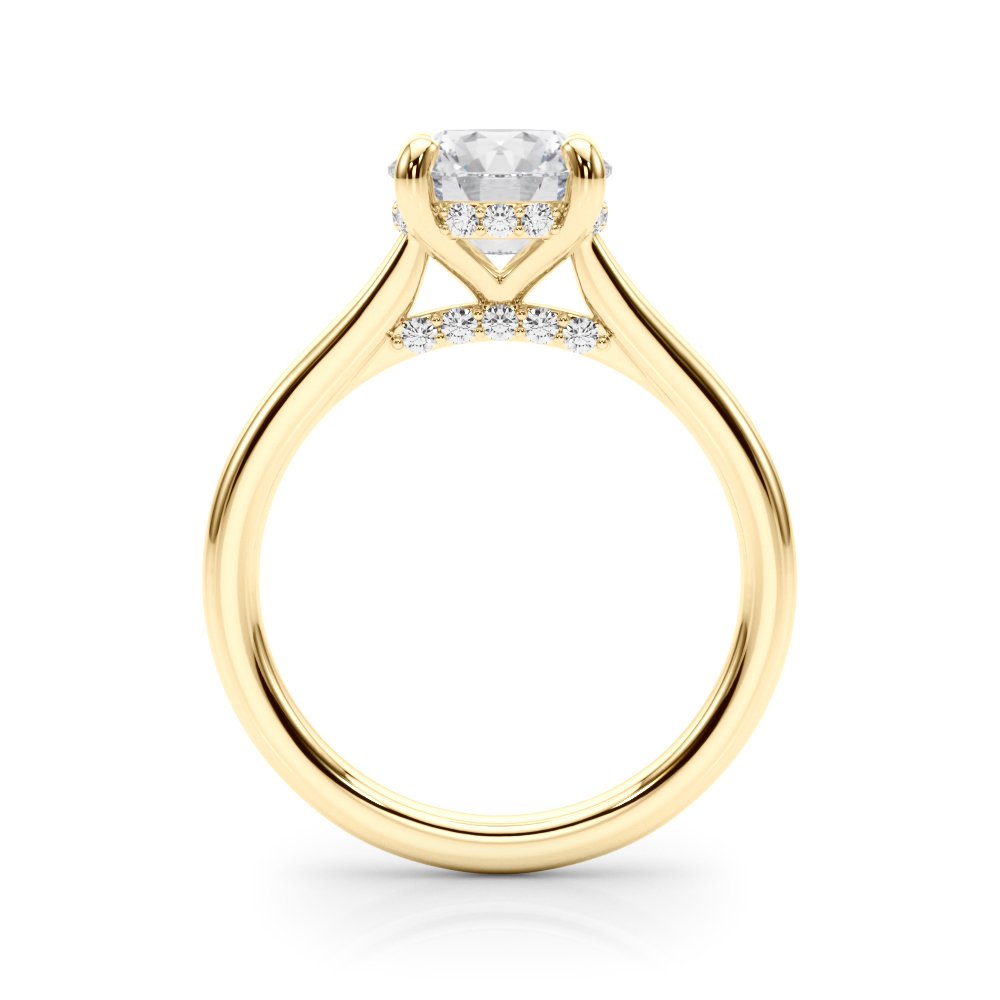 Clara Round Hidden Halo Engagement Ring