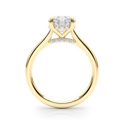 Clara Round Hidden Halo Engagement Ring