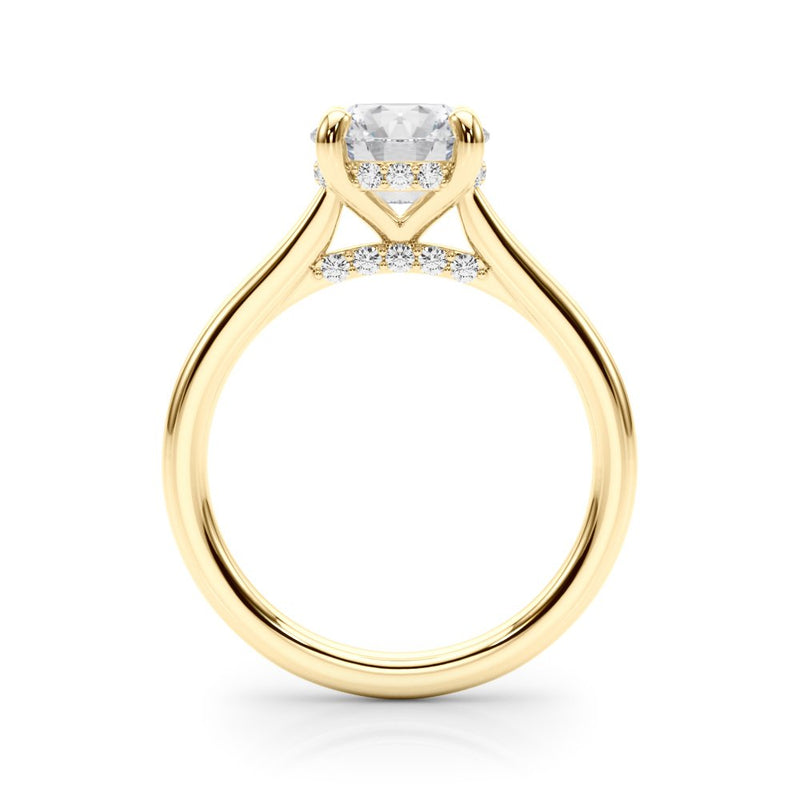 Clara Round Hidden Halo Engagement Ring