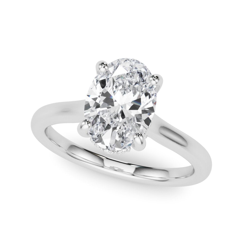 Chloe Oval Hidden Halo Engagement Ring
