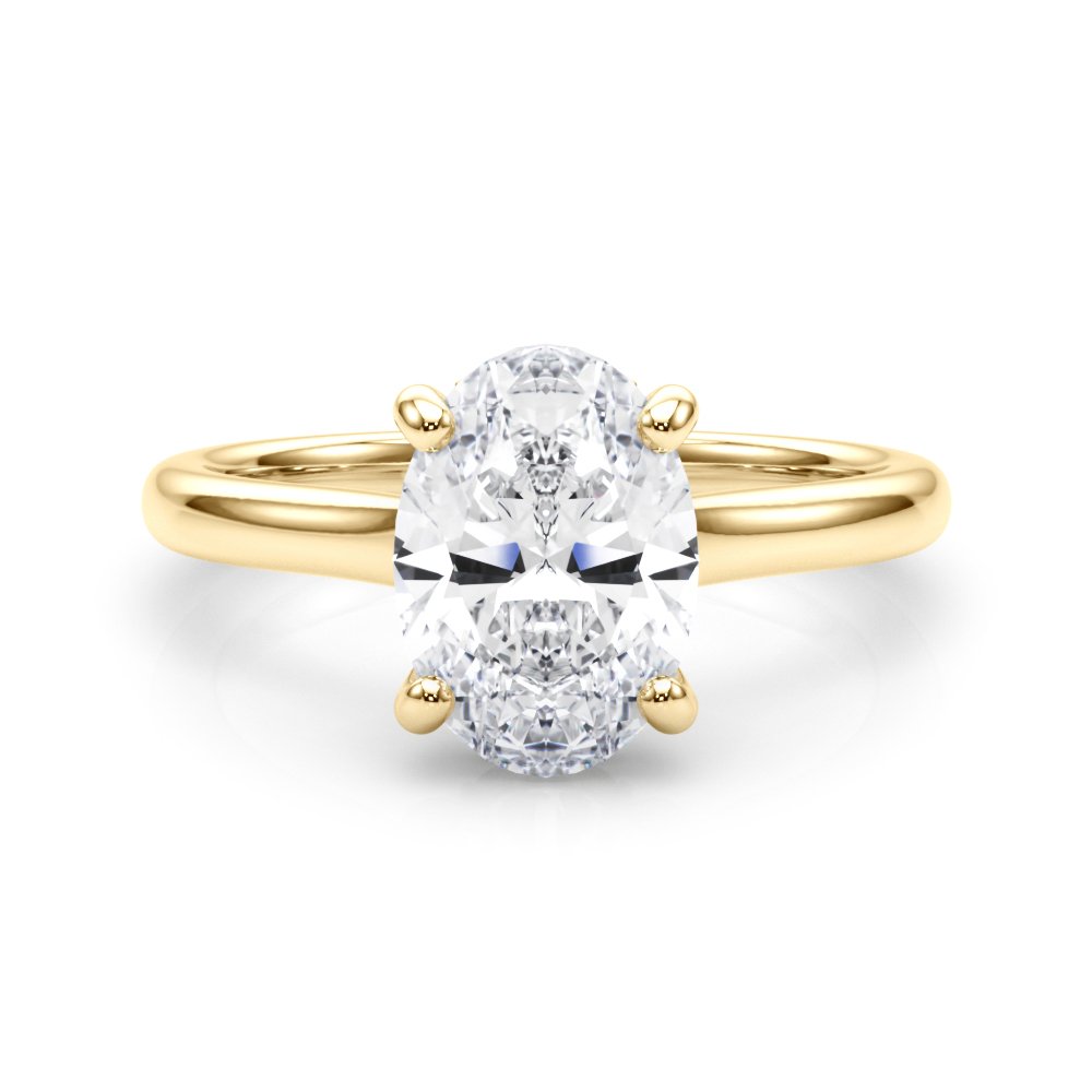 Chloe Oval Hidden Halo Engagement Ring