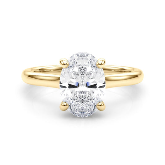 Chloe Oval Hidden Halo Engagement Ring