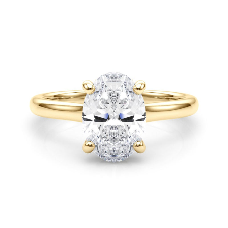 Chloe Oval Hidden Halo Engagement Ring