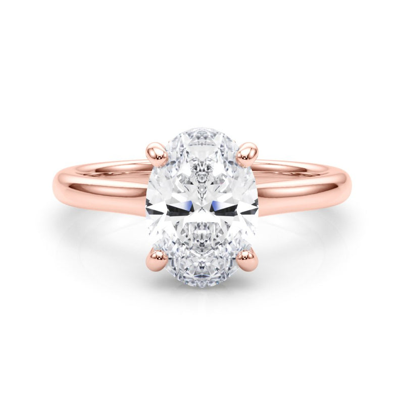 Chloe Oval Hidden Halo Engagement Ring