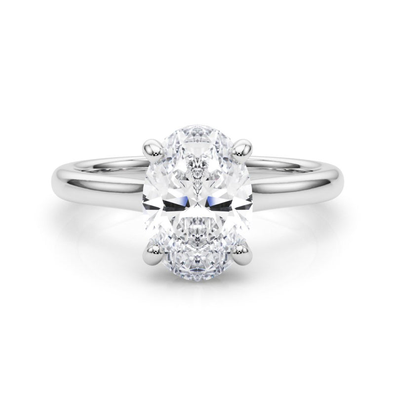 Chloe Oval Hidden Halo Engagement Ring