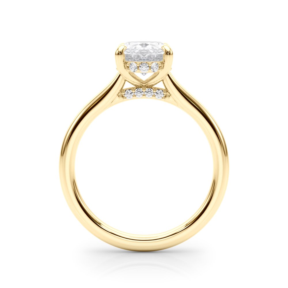 Chloe Oval Hidden Halo Engagement Ring