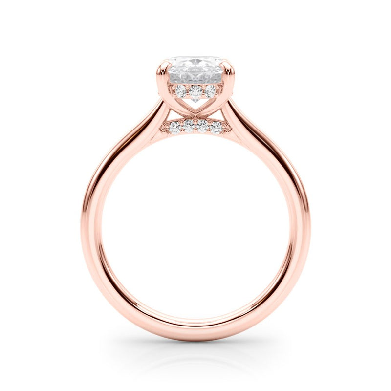 Chloe Oval Hidden Halo Engagement Ring