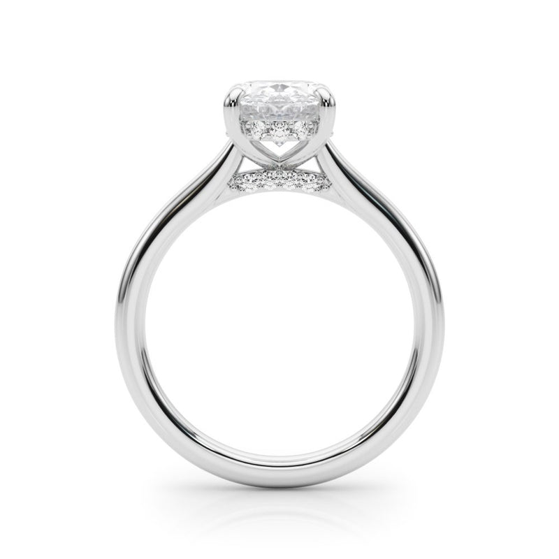 Chloe Oval Hidden Halo Engagement Ring