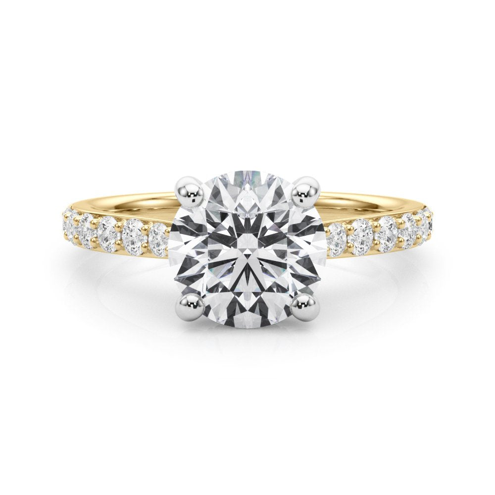 Lily Round Hidden Halo Engagement Ring