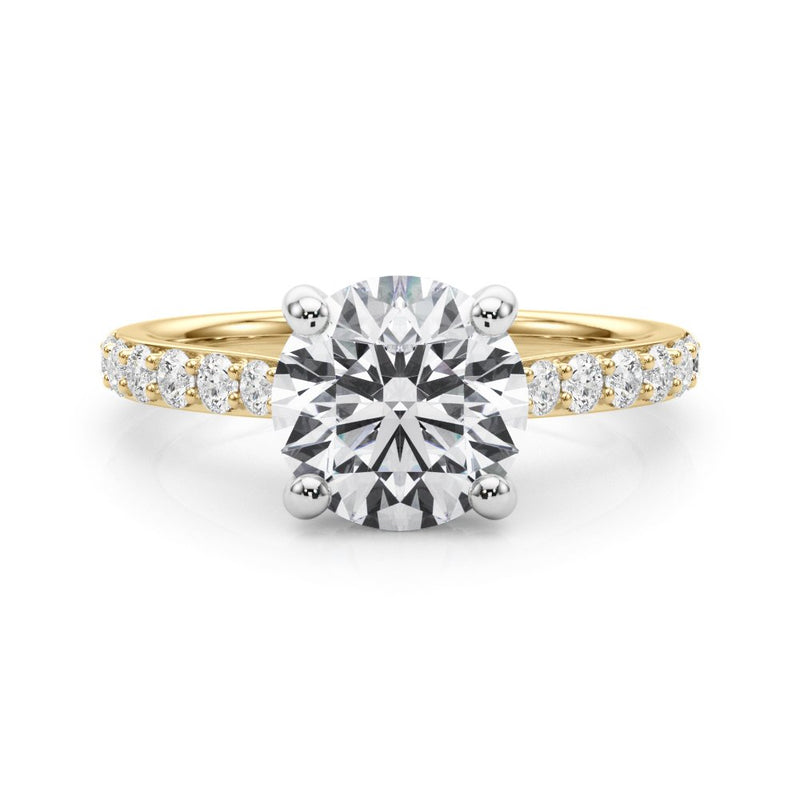 Lily Round Hidden Halo Engagement Ring