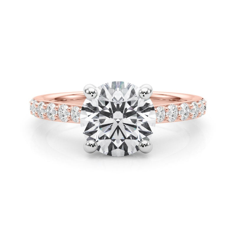 Lily Round Hidden Halo Engagement Ring
