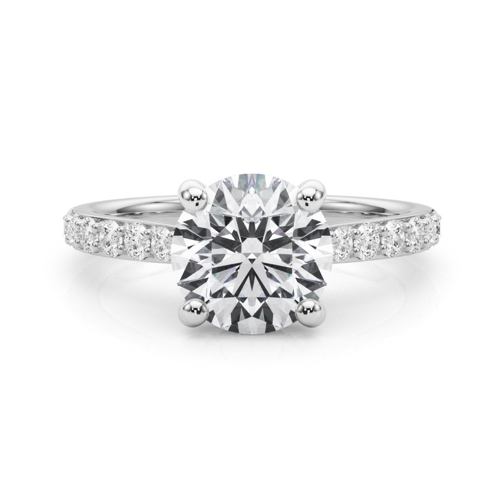 Lily Round Hidden Halo Engagement Ring