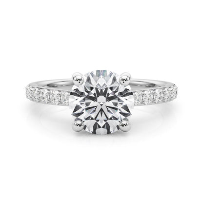 Lily Round Hidden Halo Engagement Ring