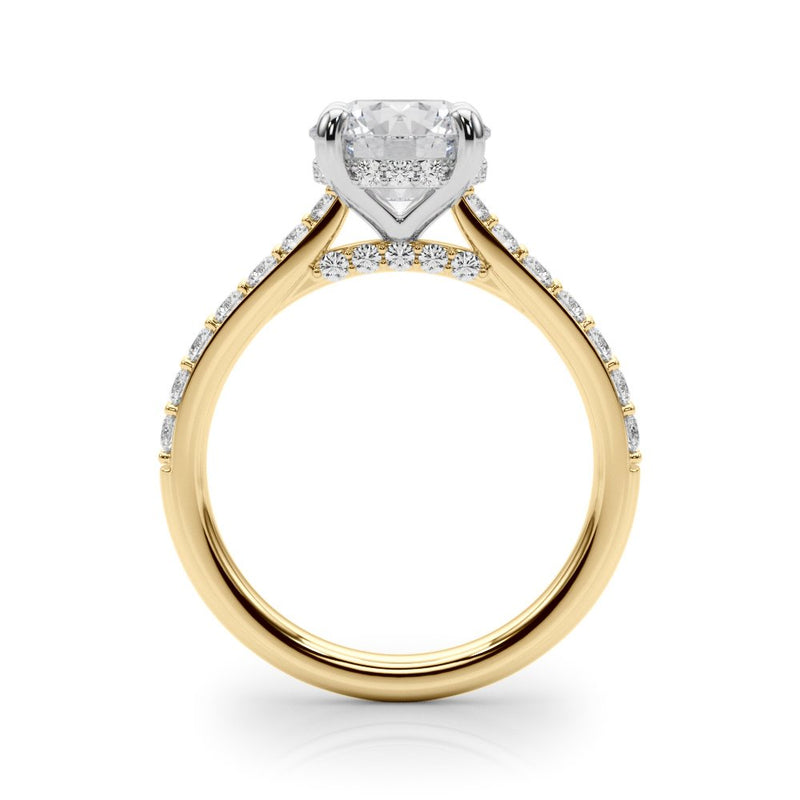 Lily Round Hidden Halo Engagement Ring