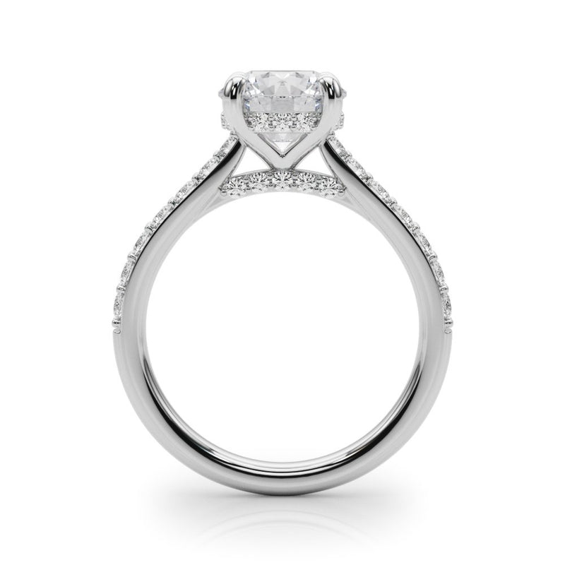 Lily Round Hidden Halo Engagement Ring