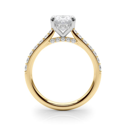 Ella Oval Hidden Halo Engagement Ring