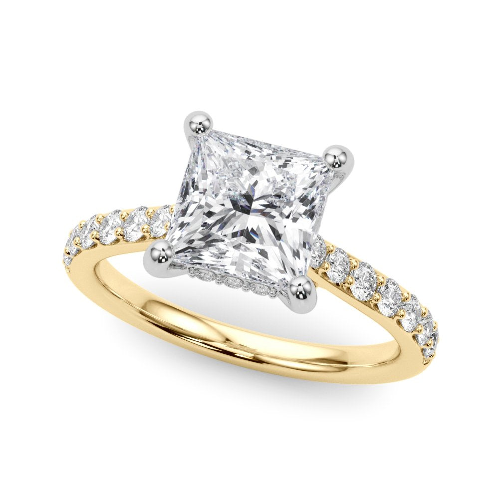Emma Princess Hidden Halo Engagement Ring