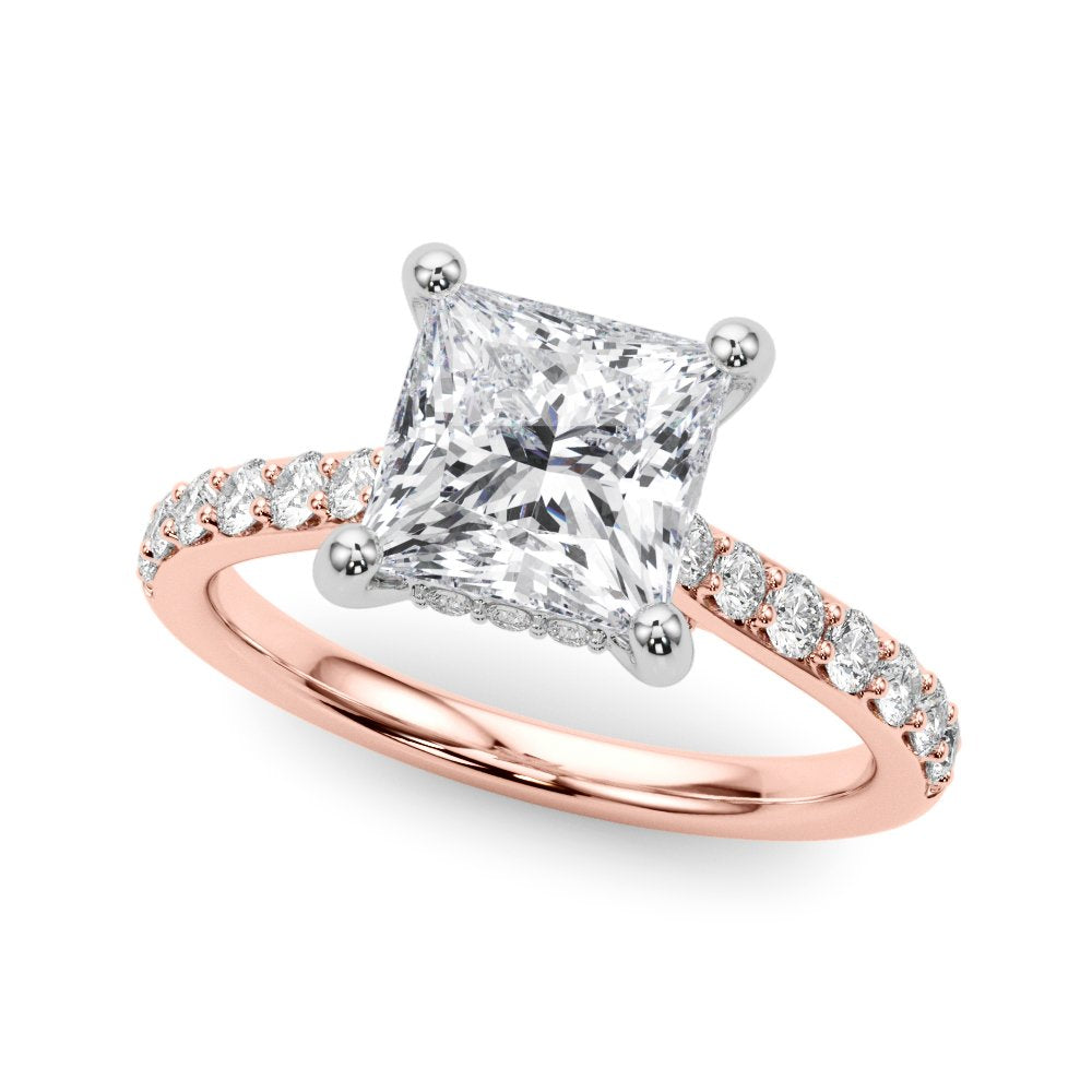 Emma Princess Hidden Halo Engagement Ring