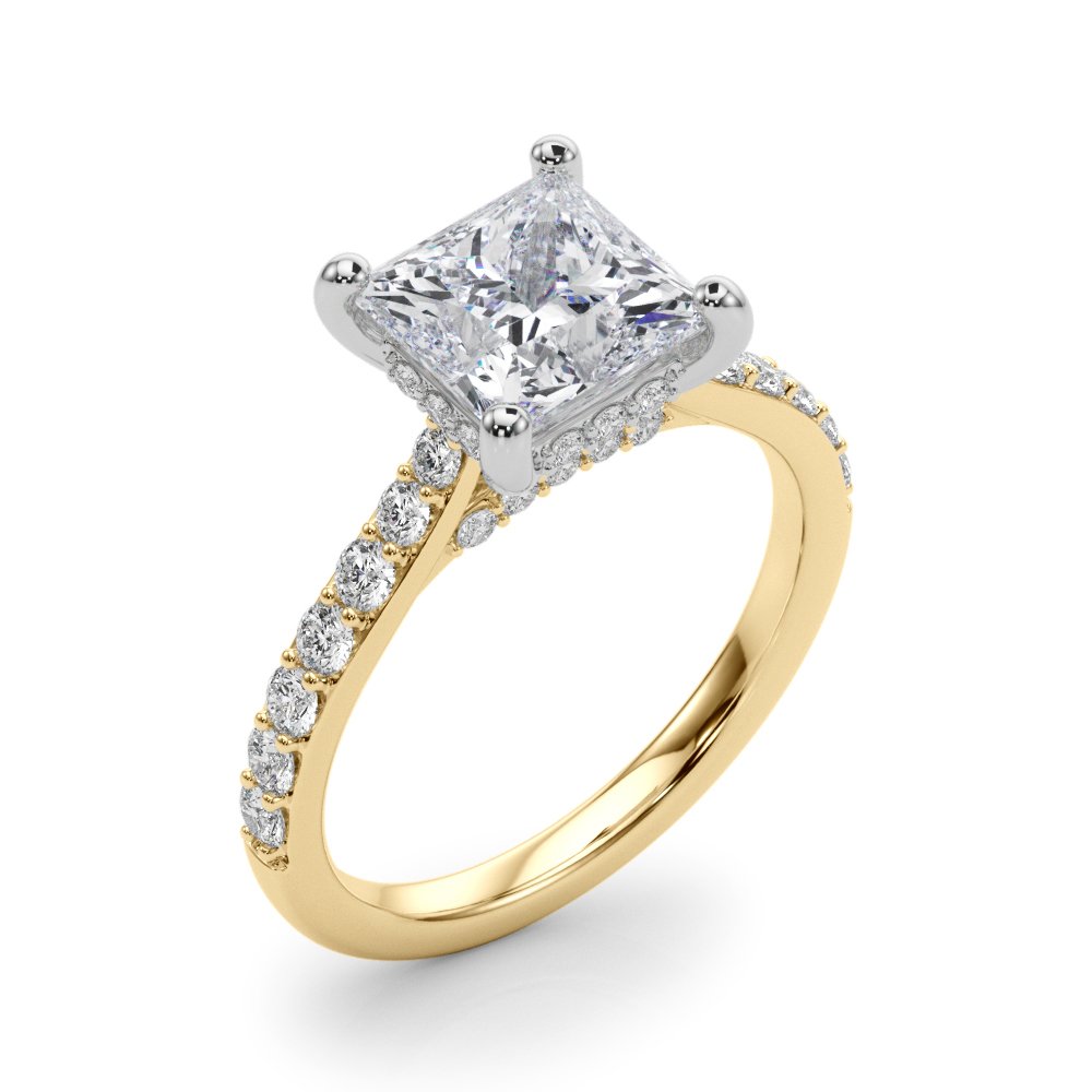 Emma Princess Hidden Halo Engagement Ring