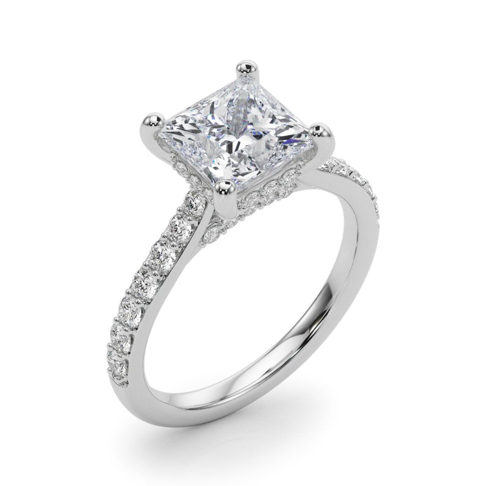 Emma Princess Hidden Halo Engagement Ring