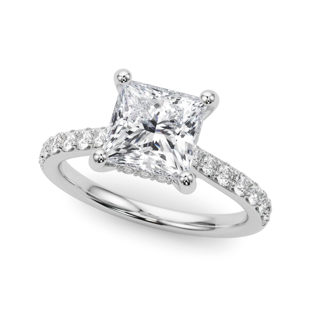 Emma Princess Hidden Halo Engagement Ring