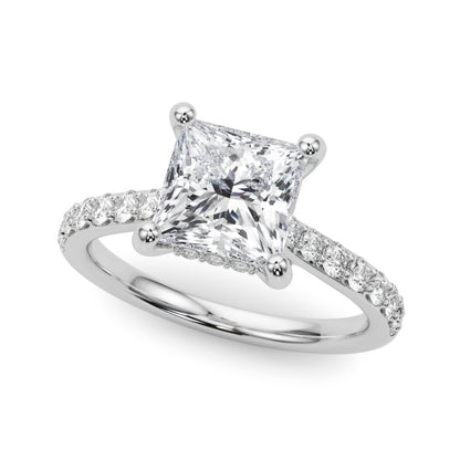 Emma Princess Hidden Halo Engagement Ring