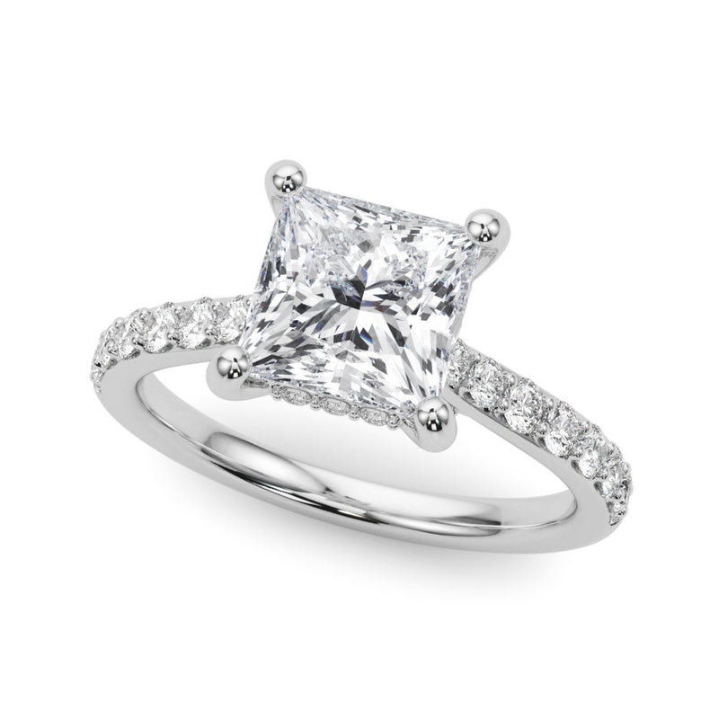 Emma Princess Hidden Halo Engagement Ring