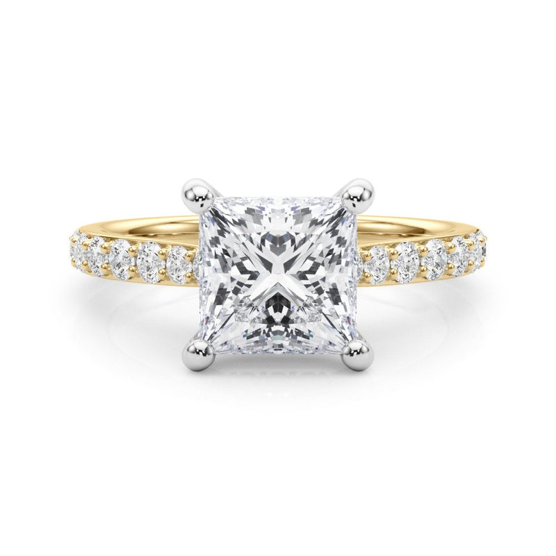 Emma Princess Hidden Halo Engagement Ring