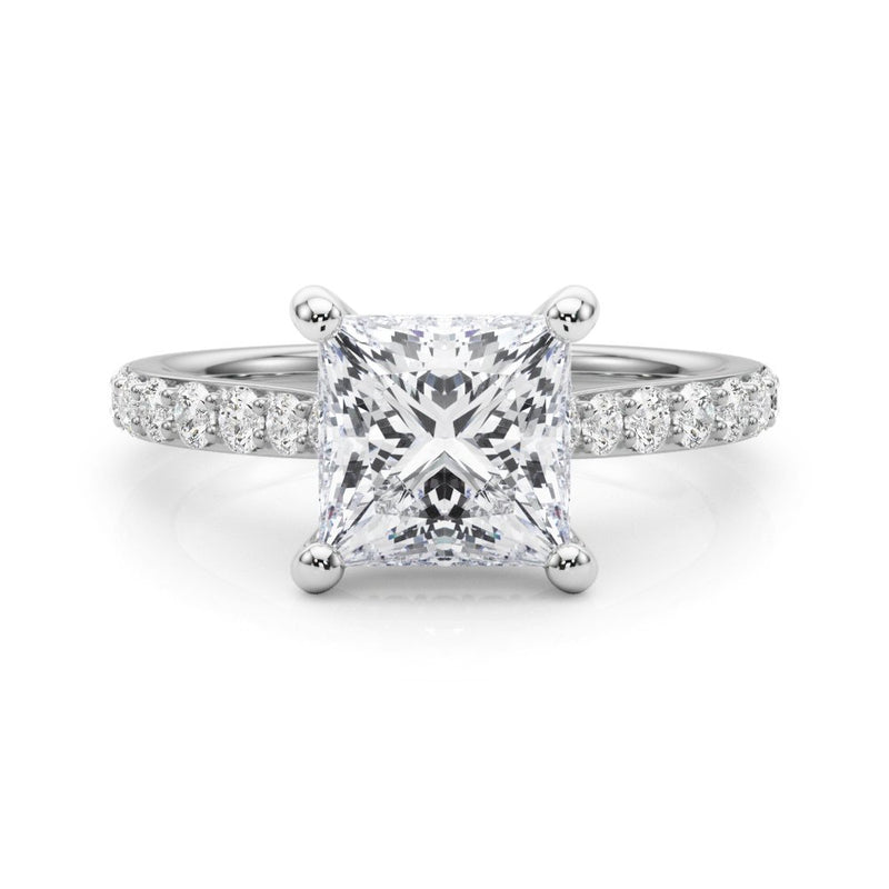 Emma Princess Hidden Halo Engagement Ring