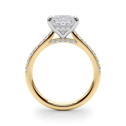 Emma Princess Hidden Halo Engagement Ring