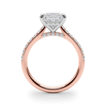 Emma Princess Hidden Halo Engagement Ring