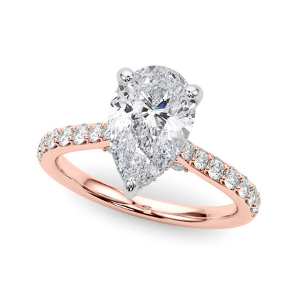 Mia Pear Hidden Halo Engagement Ring