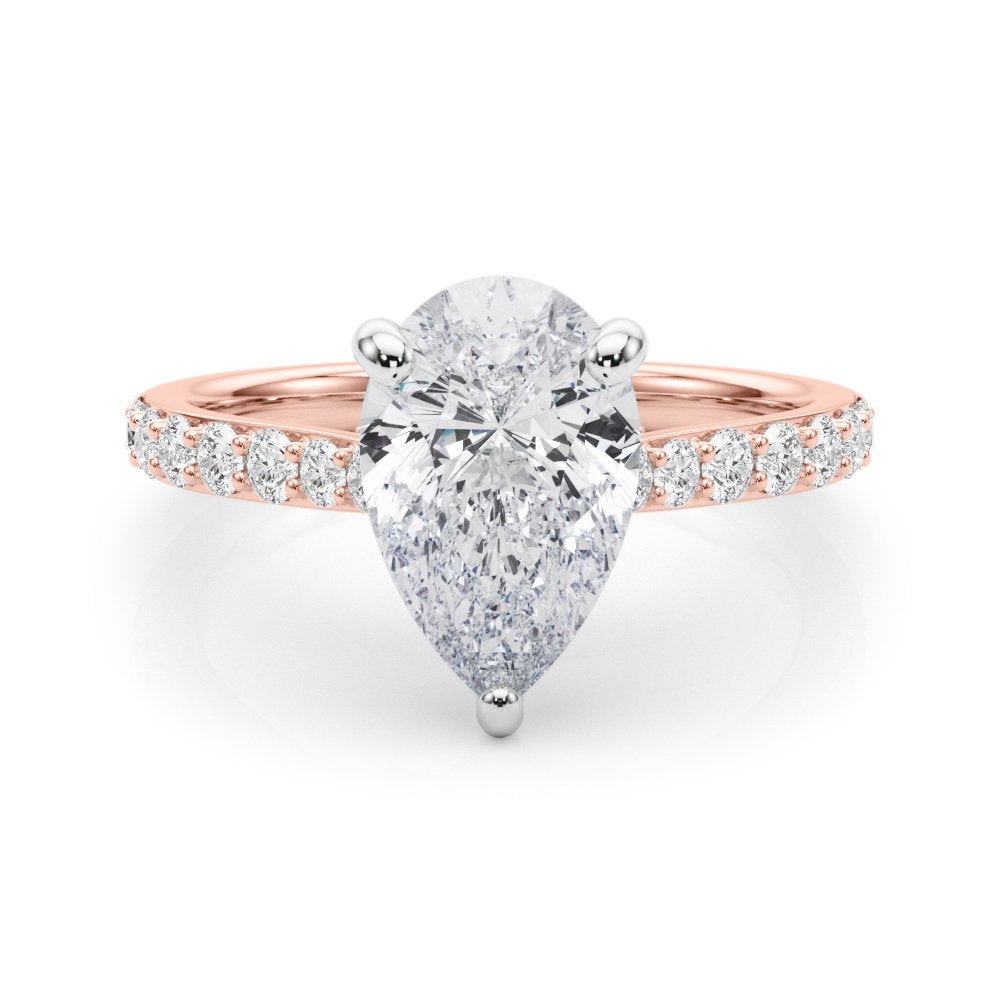 Mia Pear Hidden Halo Engagement Ring