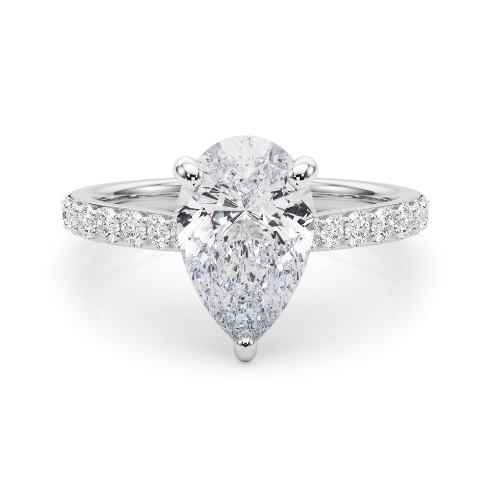 Mia Pear Hidden Halo Engagement Ring