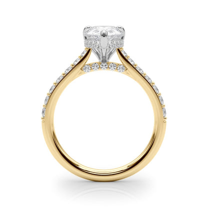 Mia Pear Hidden Halo Engagement Ring