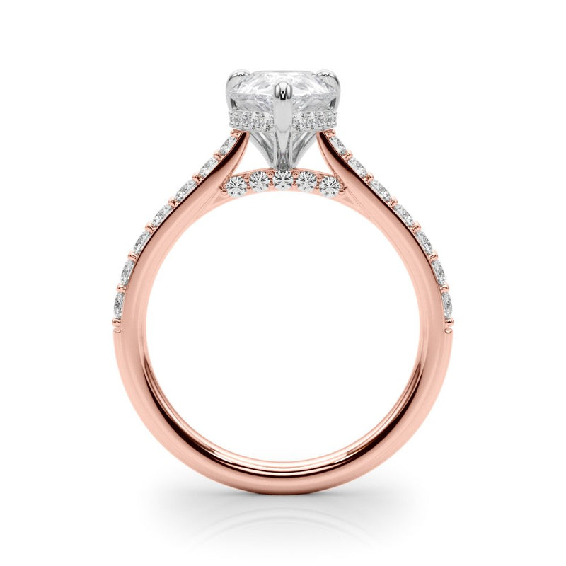Mia Pear Hidden Halo Engagement Ring