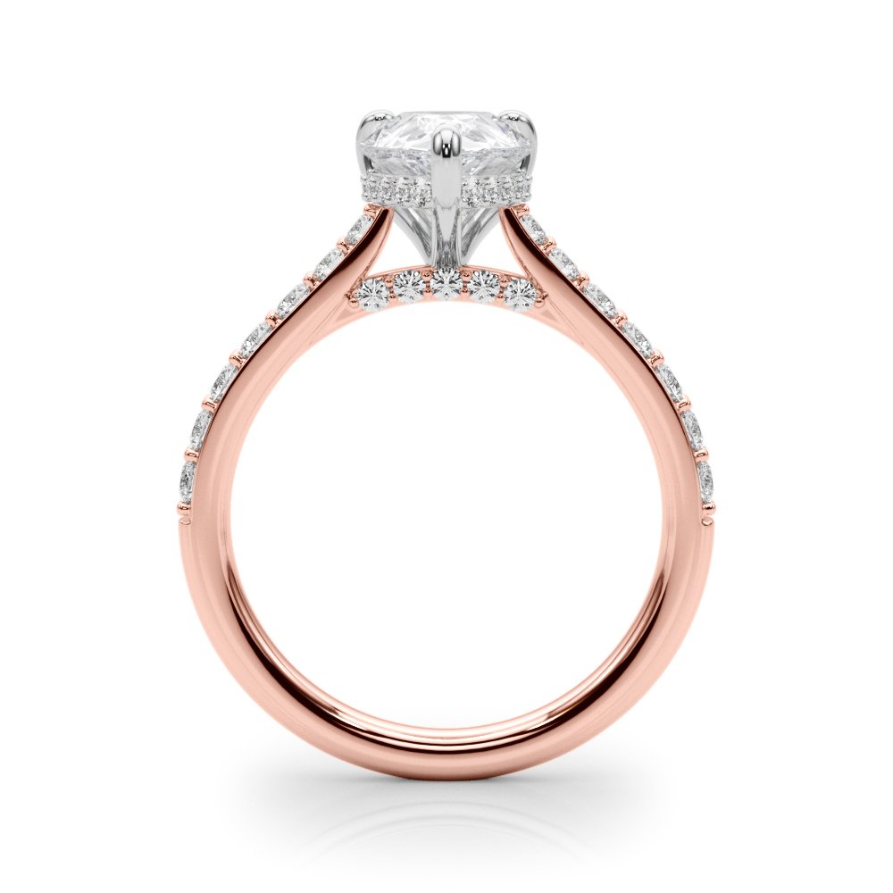 Mia Pear Hidden Halo Engagement Ring
