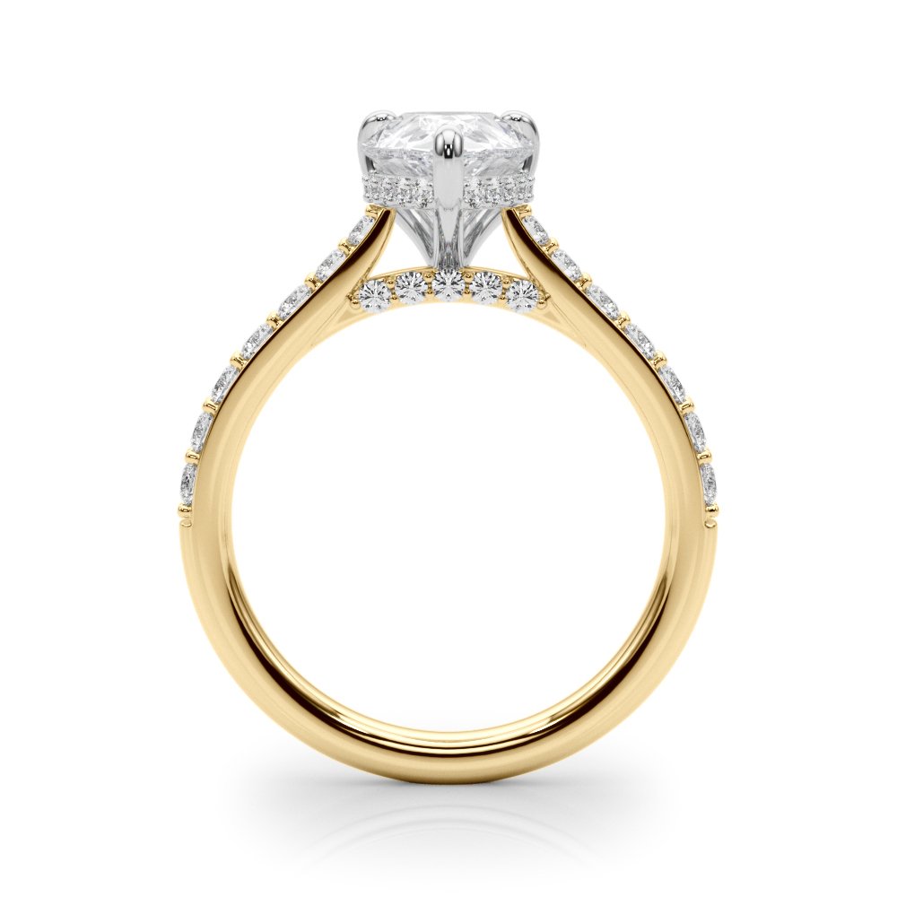 Mia Pear Hidden Halo Engagement Ring
