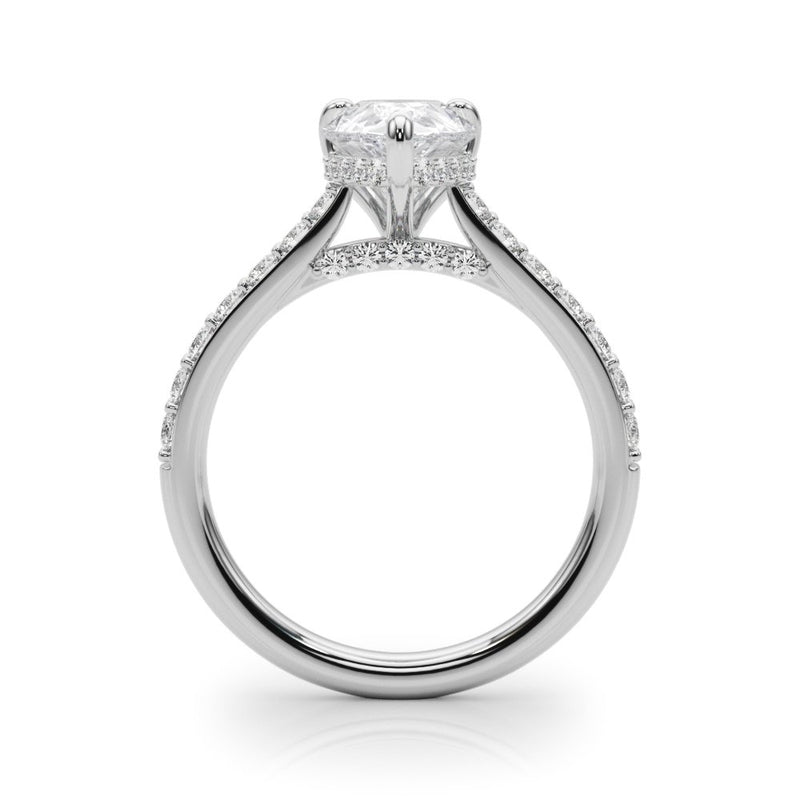 Mia Pear Hidden Halo Engagement Ring
